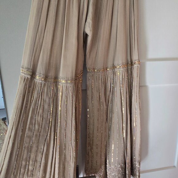 Taupe Sharara Suit - Picture 3 of 6